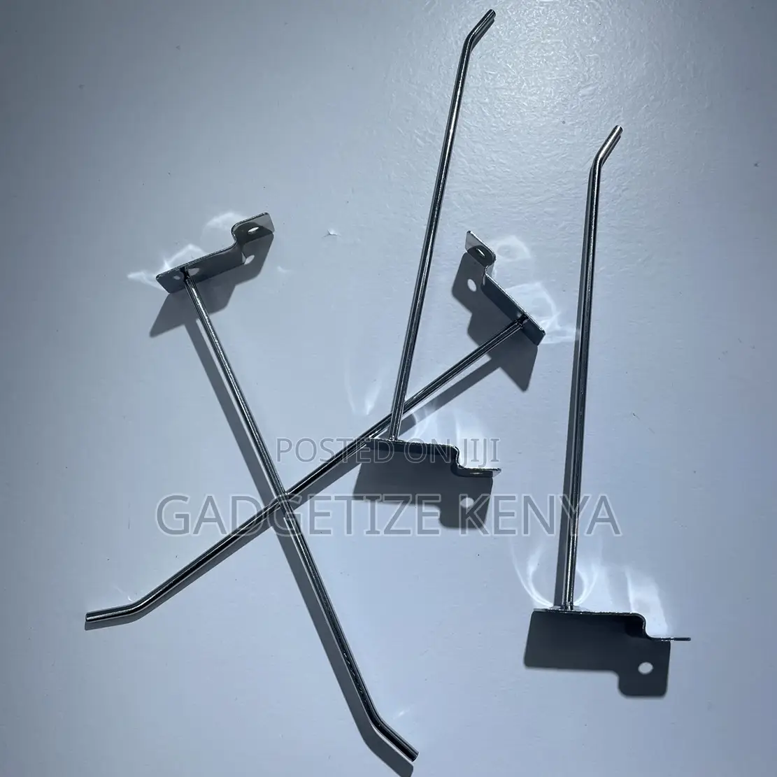 Retail Hanger Display Wall Mount Slatwall Hooks (Silver)