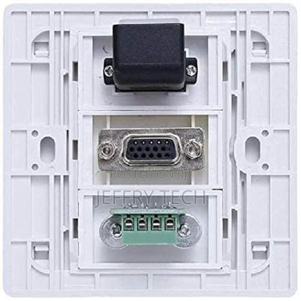 3x1 Modular Wall Face Plate With Hdmi + Usb+ Vga Sockets (Usb+Hdmi+Vga - thumbnail 3