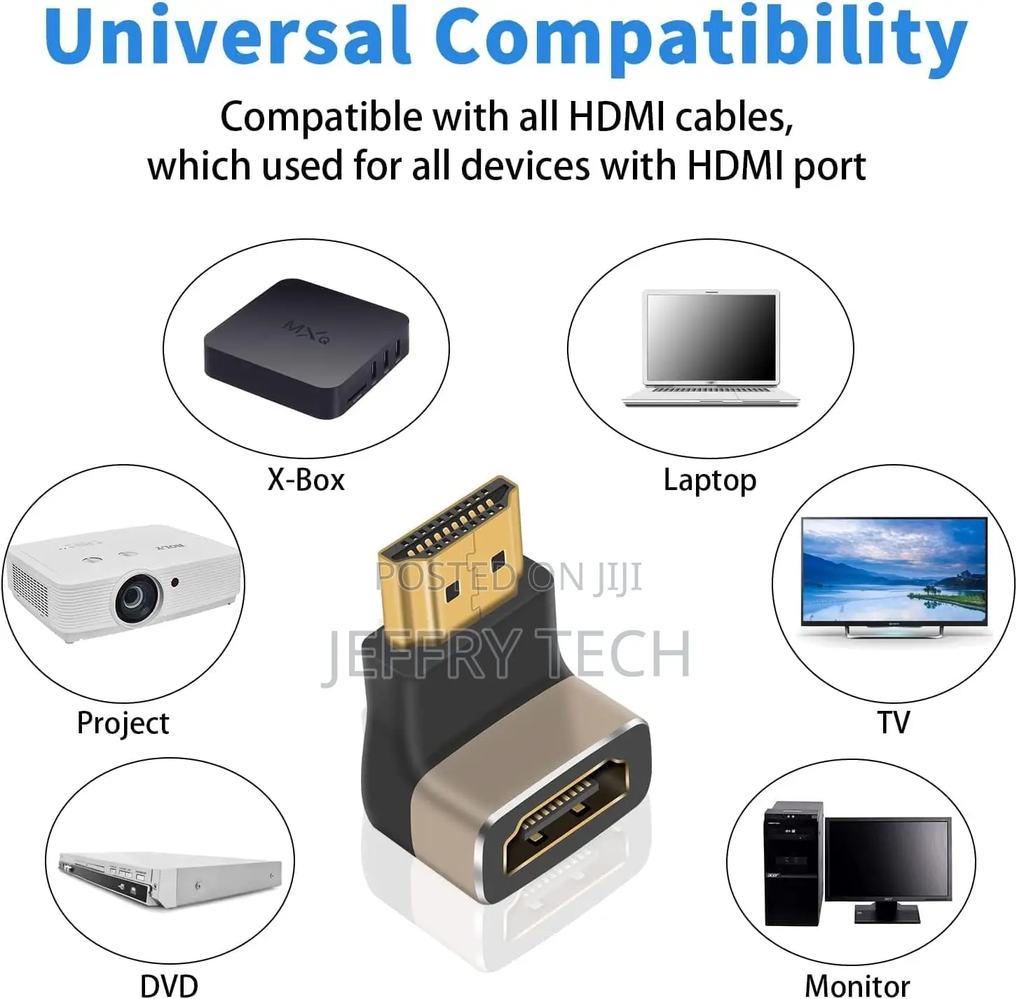 Hdmi Male to Female Converter Adapter 90 Degree L Shape for HDTV