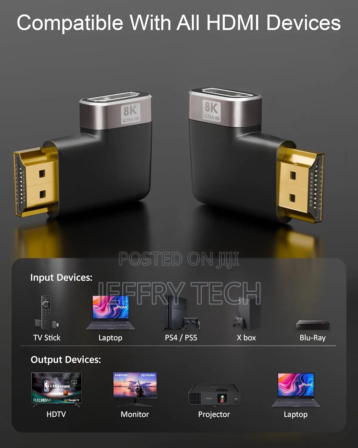 Hdmi Connector 90 Left and Rightward L Shape Male to Female Converter