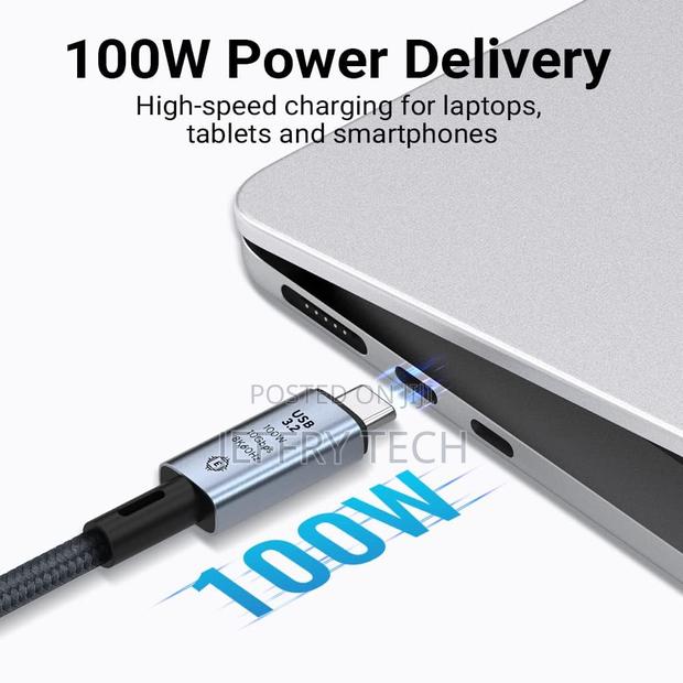 Usb C 3.2 Gen 2 Cable (100w/ 10gbps/ at 60hz), Usb 3.2 Gen 2 Type C 1m - thumbnail 3