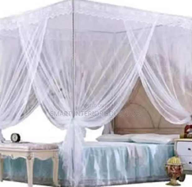 White 4 Stand Mosquito Net