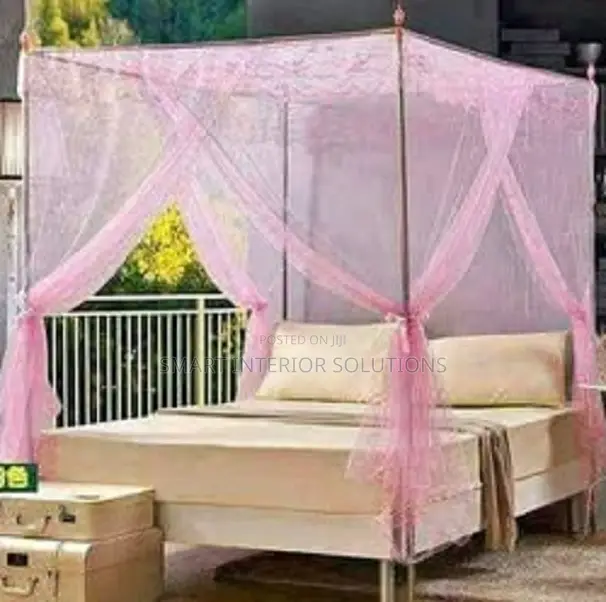 Pink Mosquito Net -4 Stand