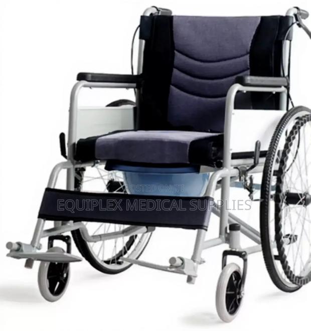 Standard Wheelchair With Commode (Stainless Steel) - main view