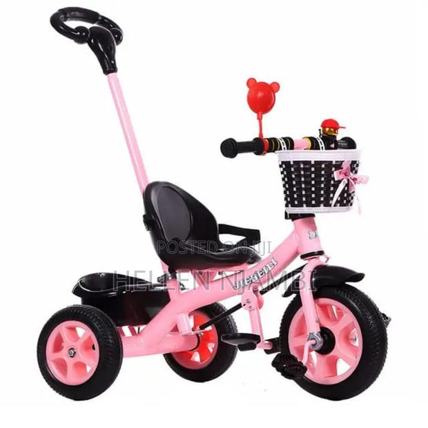Kids Tricycle With Push Handle - main view