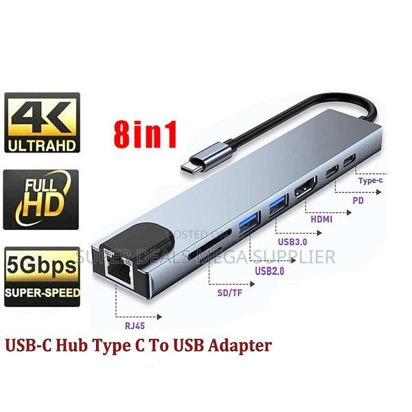 8-in-1 Usb- C Multiport Hub With Hdmi, Ethernet, Sd Card And Usb Ports