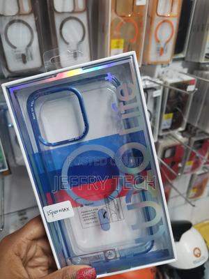 Coptic iPhone 15 Pro Max Clear Magnetic Compatible Blue Case - thumbnail 2