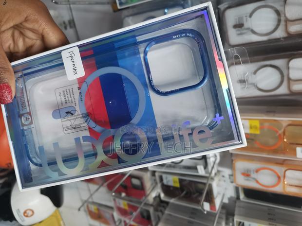 Coptic iPhone 15 Pro Max Clear Magnetic Compatible Blue Case - thumbnail 3