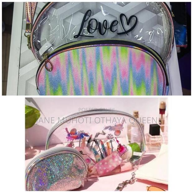2 in 1 Love Glitters Makeup Pouch - main view