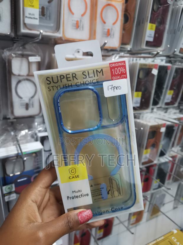 Torras Stronger Magnetic Shockproof for iPhone 17 Pro Clear Case Blue - thumbnail 2