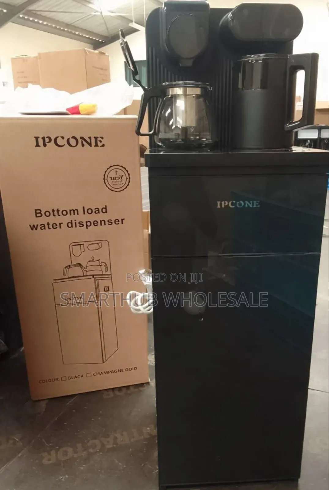 Black Ipcone A1c Hot and Cold Bottom Load Water Dispenser