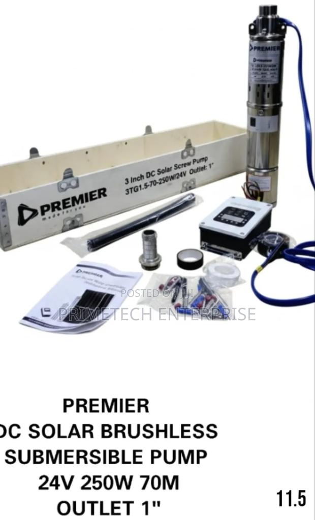 Brush Less Solar Water Pump 24v 250w 70m