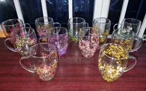 Real Flowers Between Unbreakable Double Wall 350ml Acrylic Cup