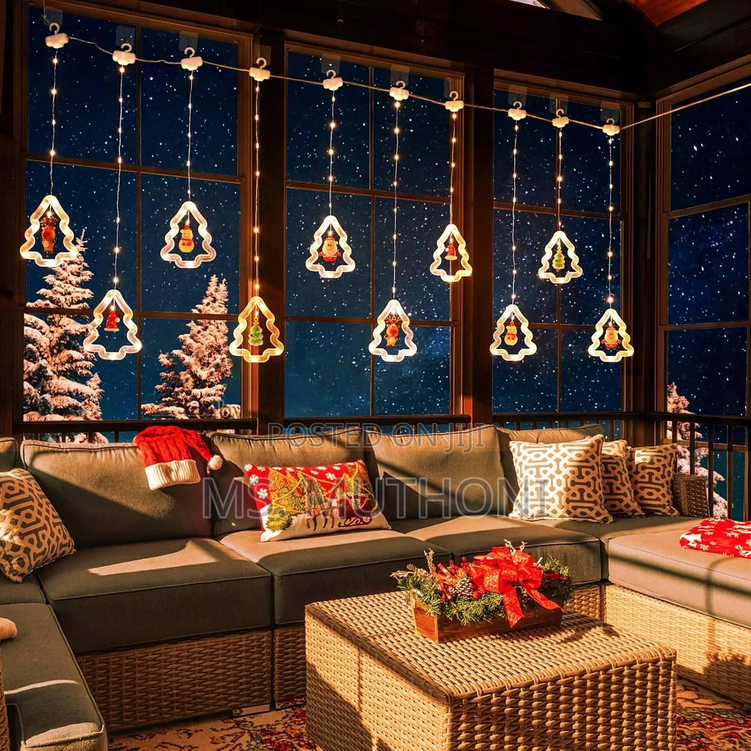 10 Pedants Christmas Led Decorations Lights With Remote