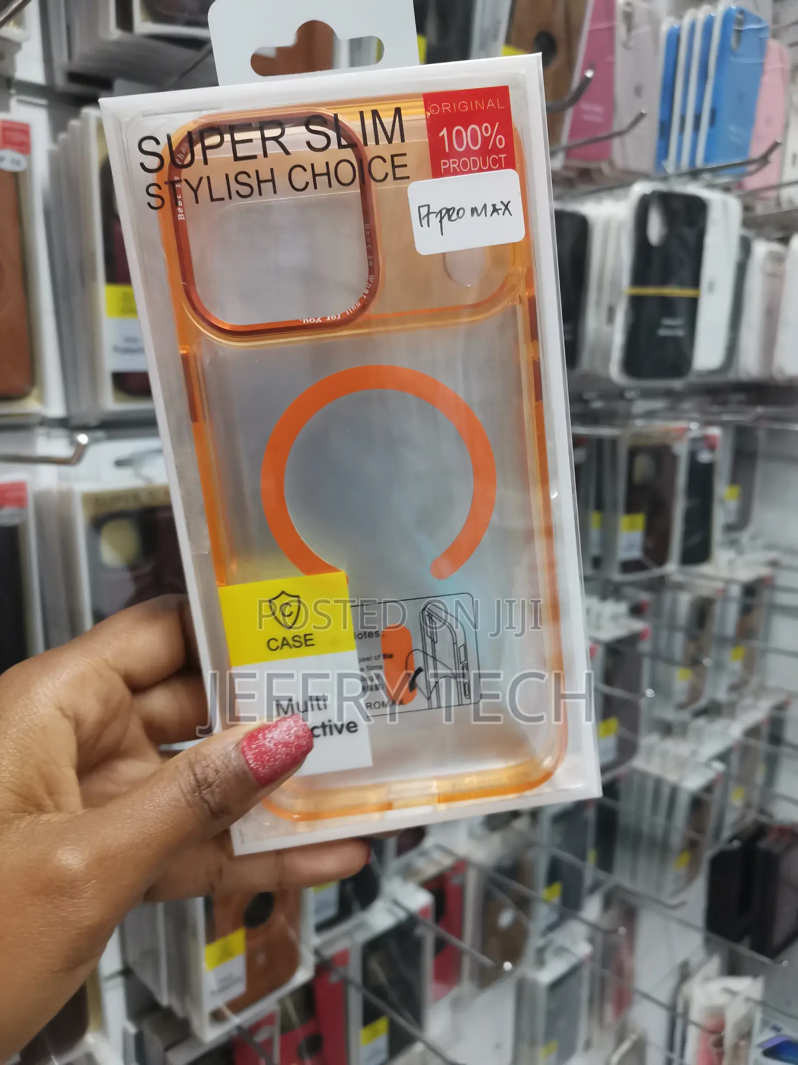 Cosmic Orange iPhone 17 Pro Max Magsafe Compatible Clear Case