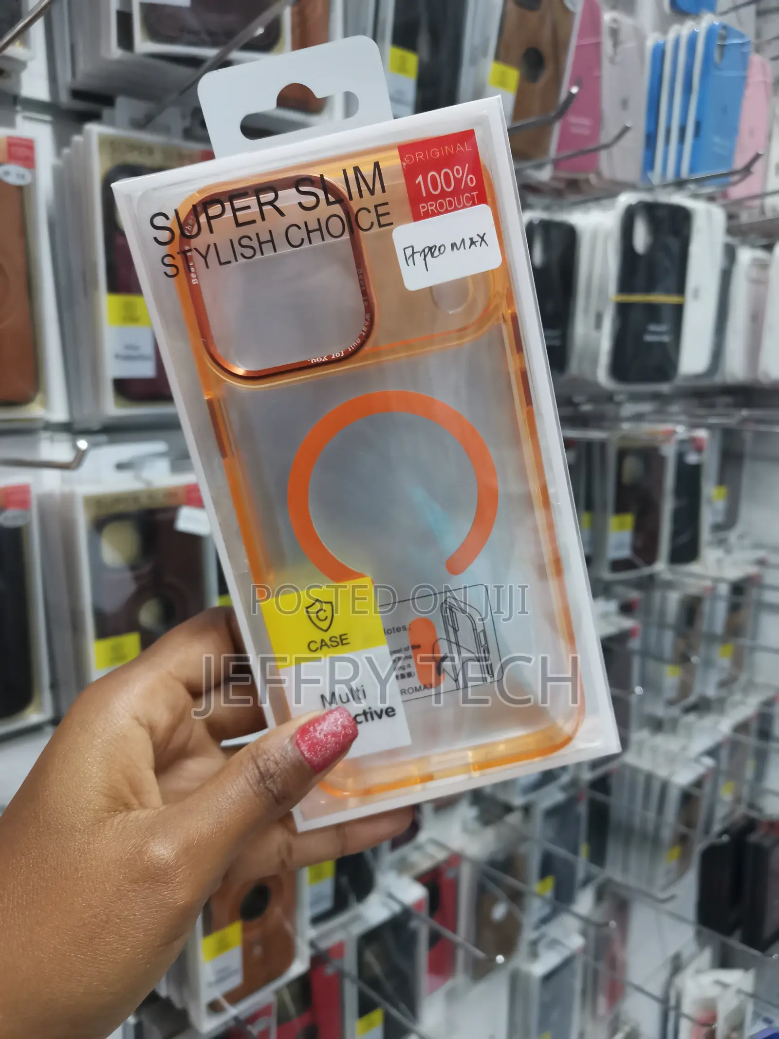 Cosmic Orange iPhone 17 Pro Max Magsafe Compatible Clear Case