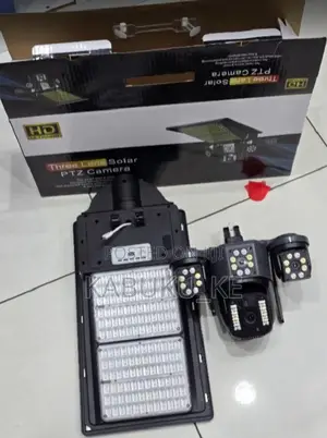 4g Simcard Solar Powered Outdoor CCTV Camera With Street Floodlight