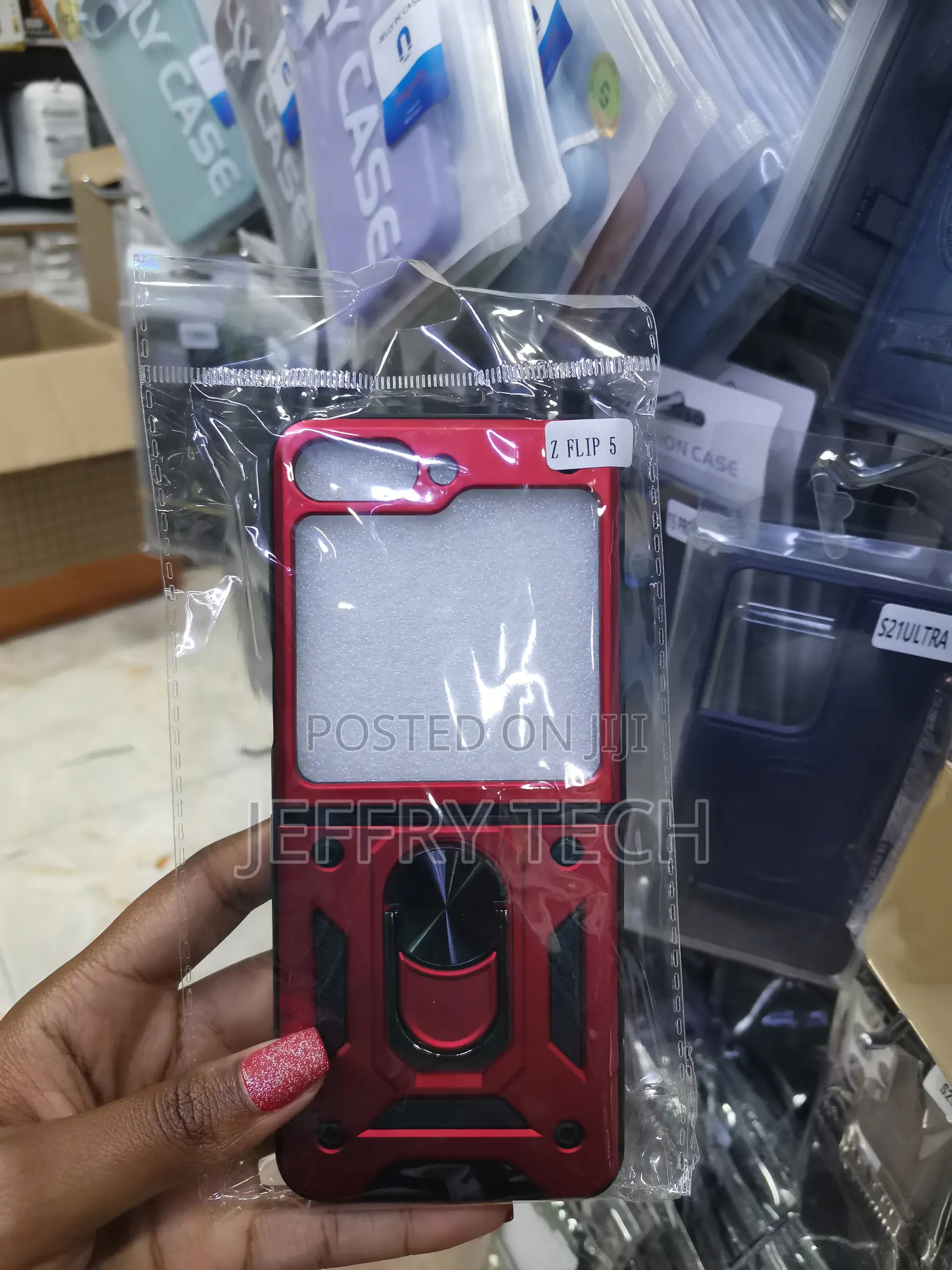 Dealy Samsung Galaxy Z Flip 5 Hard Case With Support Ring
