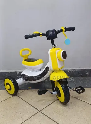 Strong Musical Tricycle With Lights And Mirror For Kids
