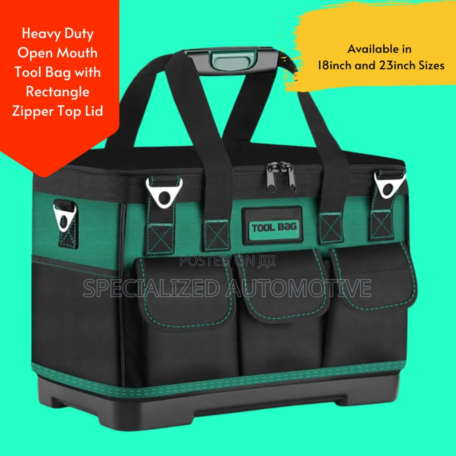 Tool Bag Heavy Duty Open Mouth High Quality With Rectangle Zipper Top