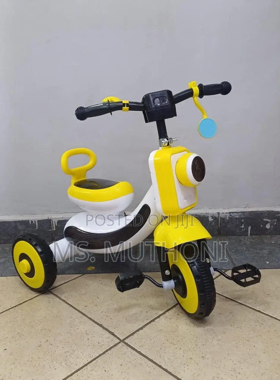 Children's Tricycle With a Motorbike Design With Music Light