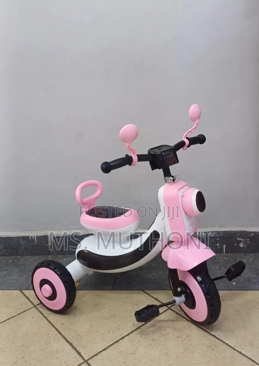 Children's Tricycle With a Motorbike Design With Music Light