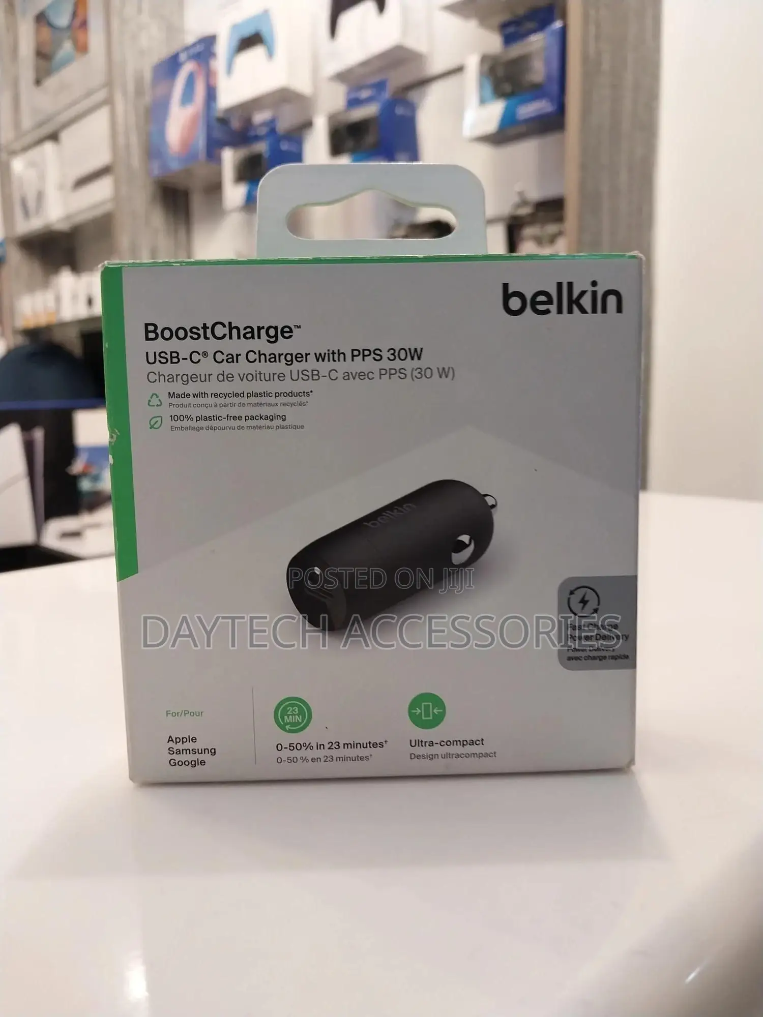 Belkin 30w Boostcharge Usb-C Car Charger Adapter.