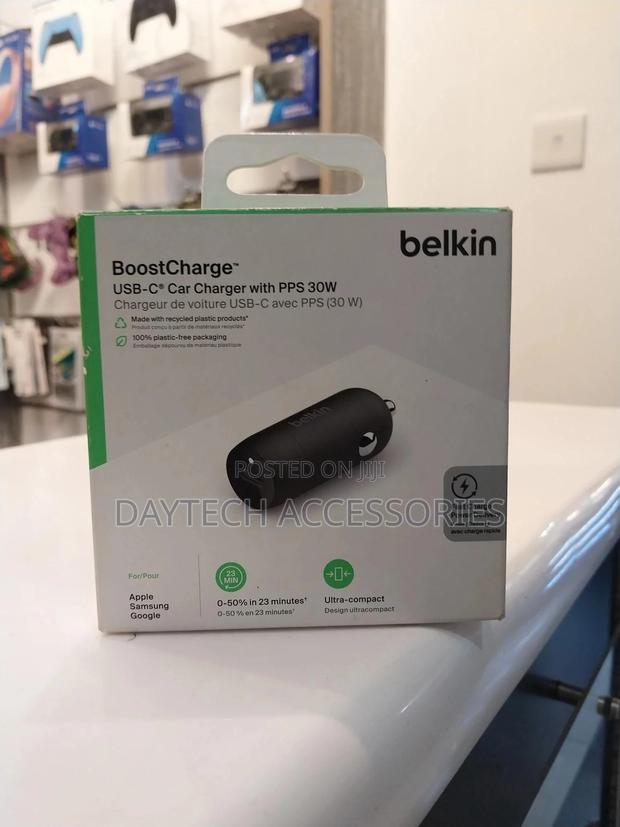 Belkin Boostcharge 30w Usb-C Pd Car Charger With PPS (Cca004btbk)Black - thumbnail 3