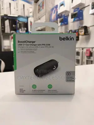 Belkin Boostcharge Usb-C Car Charger With PPS 30w – Black