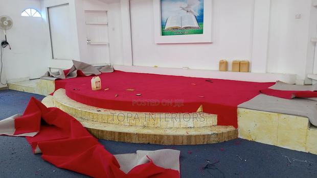 Pulpit Decoration Red Altar Floor Carpets Installation - main view