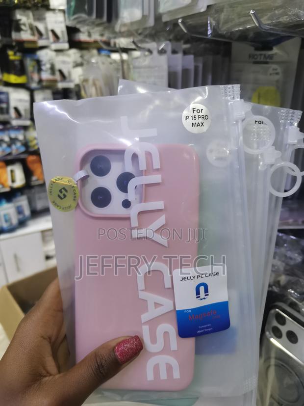 Boerca iPhone 15 Pro Max Pc Hybrid Liquid Jelly Phone Case -Pink - main view