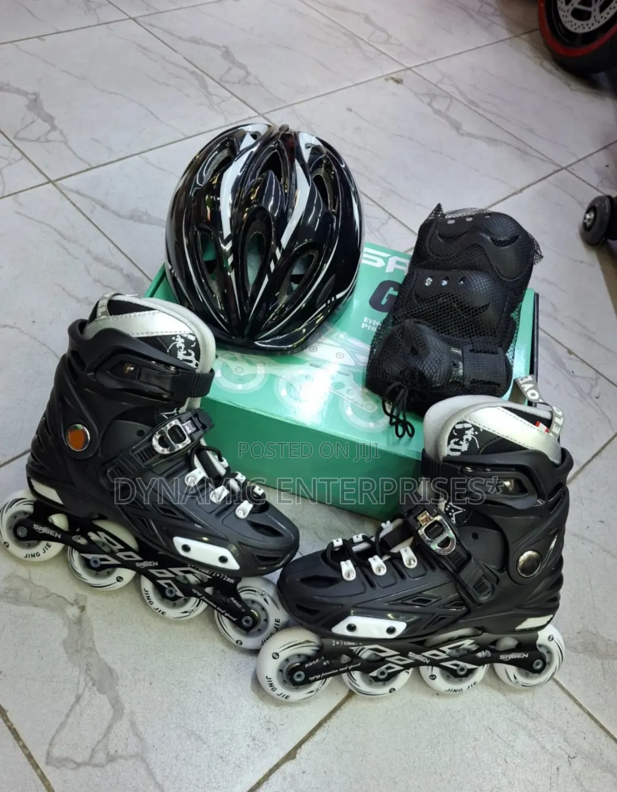 Inline Skates and Safety Gear.