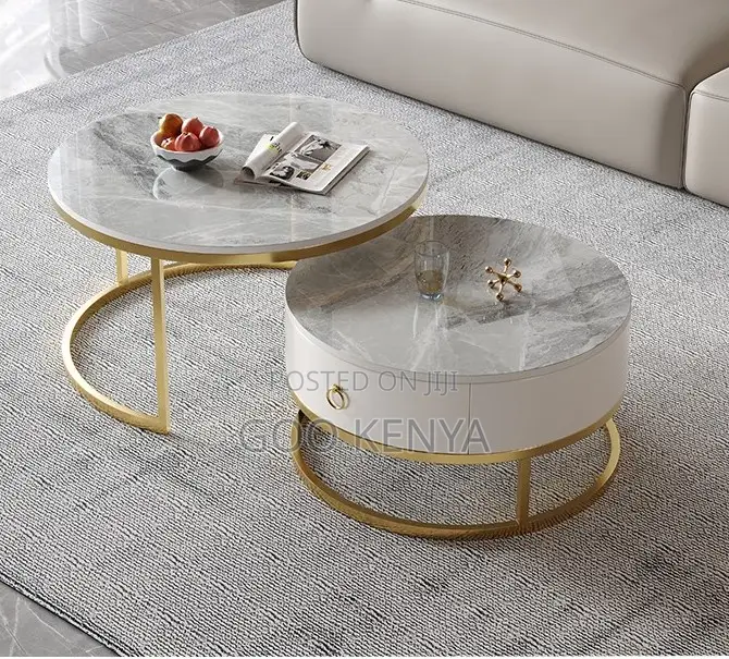 Home Table Set; Nesting C-Shaped Table Set With Practical Storage