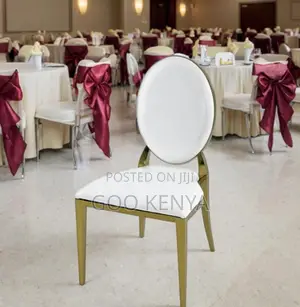 Home Chair; Gold-Frame High-End Stackable Banquet Event Chairs