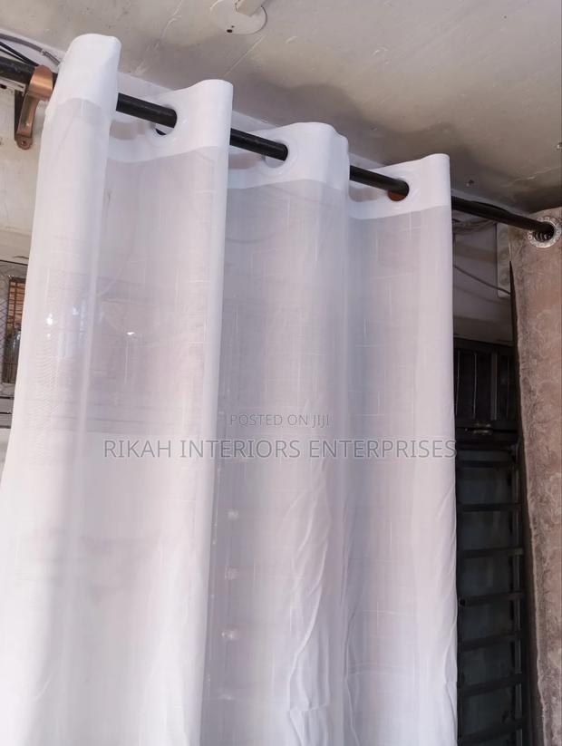 Plain White Sheer With Rings - main view