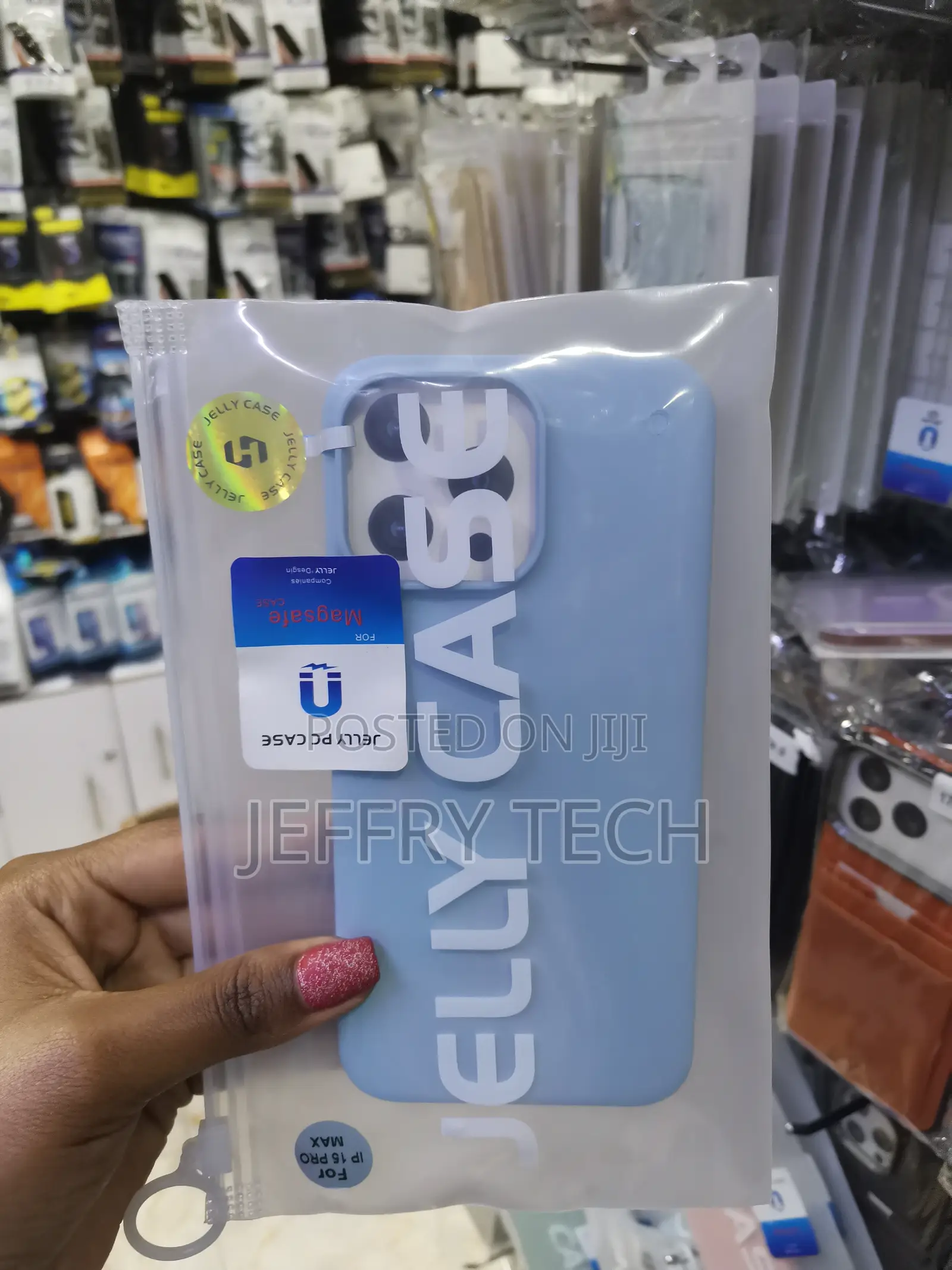 Xunky iPhone 15 Pro Max Pc Hybrid Silicone Jelly Phone Case -Blue