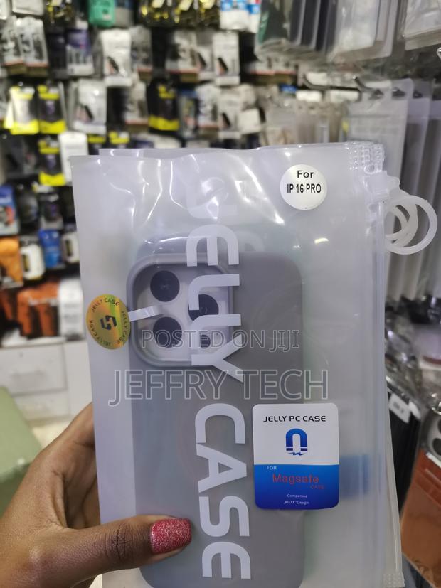 Liweigh iPhone 16 Pro Pc Hybrid Silicone Jelly Phone Case -Gray - main view