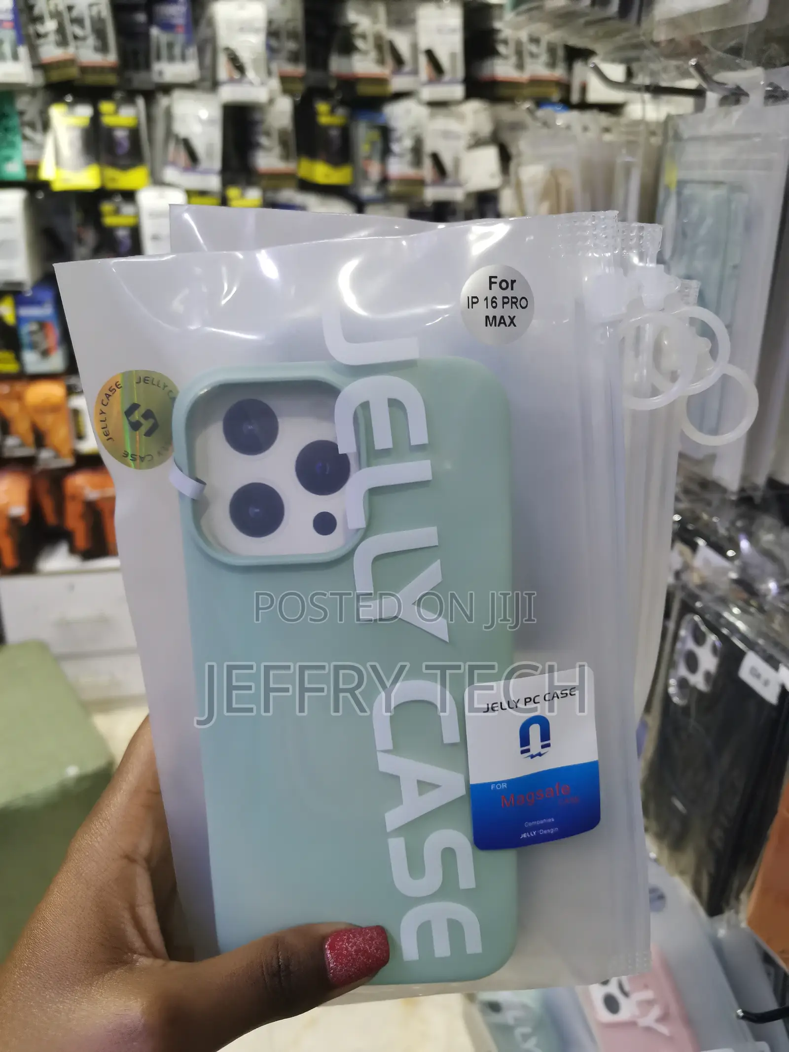 Larein iPhone 16 Pro Max Pc Hybrid Liquid Jelly Phone Case -Green