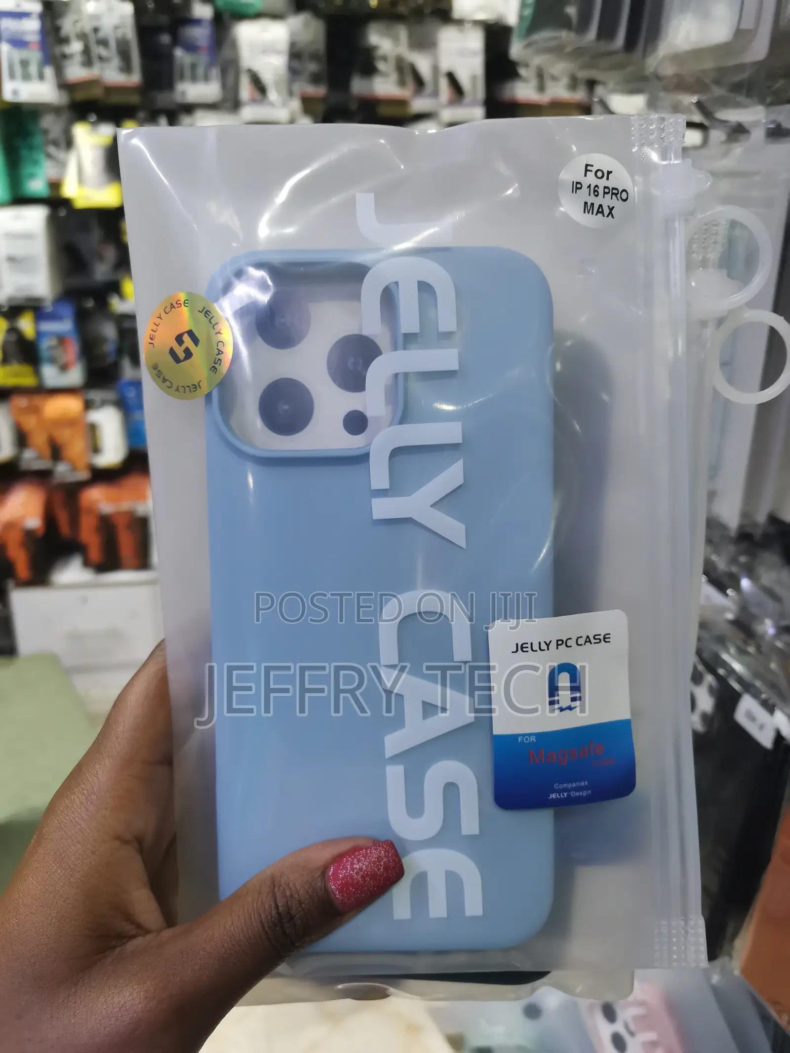 Neiger iPhone 16 Pro Max Pc Hybrid Silicone Jelly Phone Case -Blue