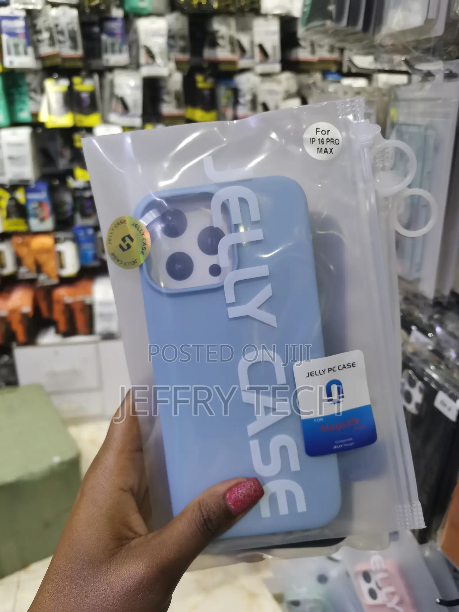 Neiger iPhone 16 Pro Max Pc Hybrid Silicone Jelly Phone Case -Blue