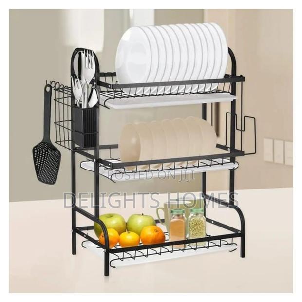 3 Tier All in 1 Bowl Rack Dish Drainer-P