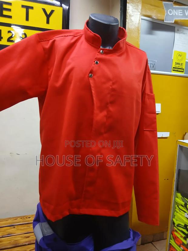 Red Cotton Will Chef Jackets Breathable and Comfortable - thumbnail 2
