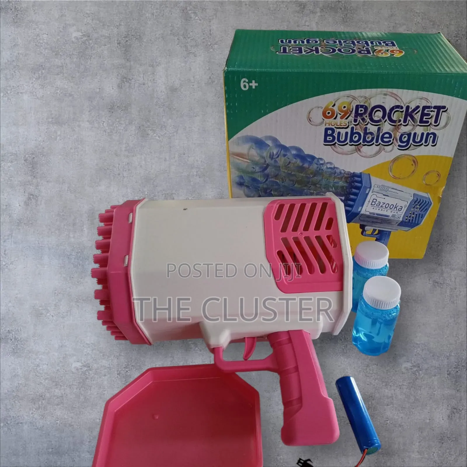 Rechargeable 69-Hole Bazooka Rocket Bubble Gun-