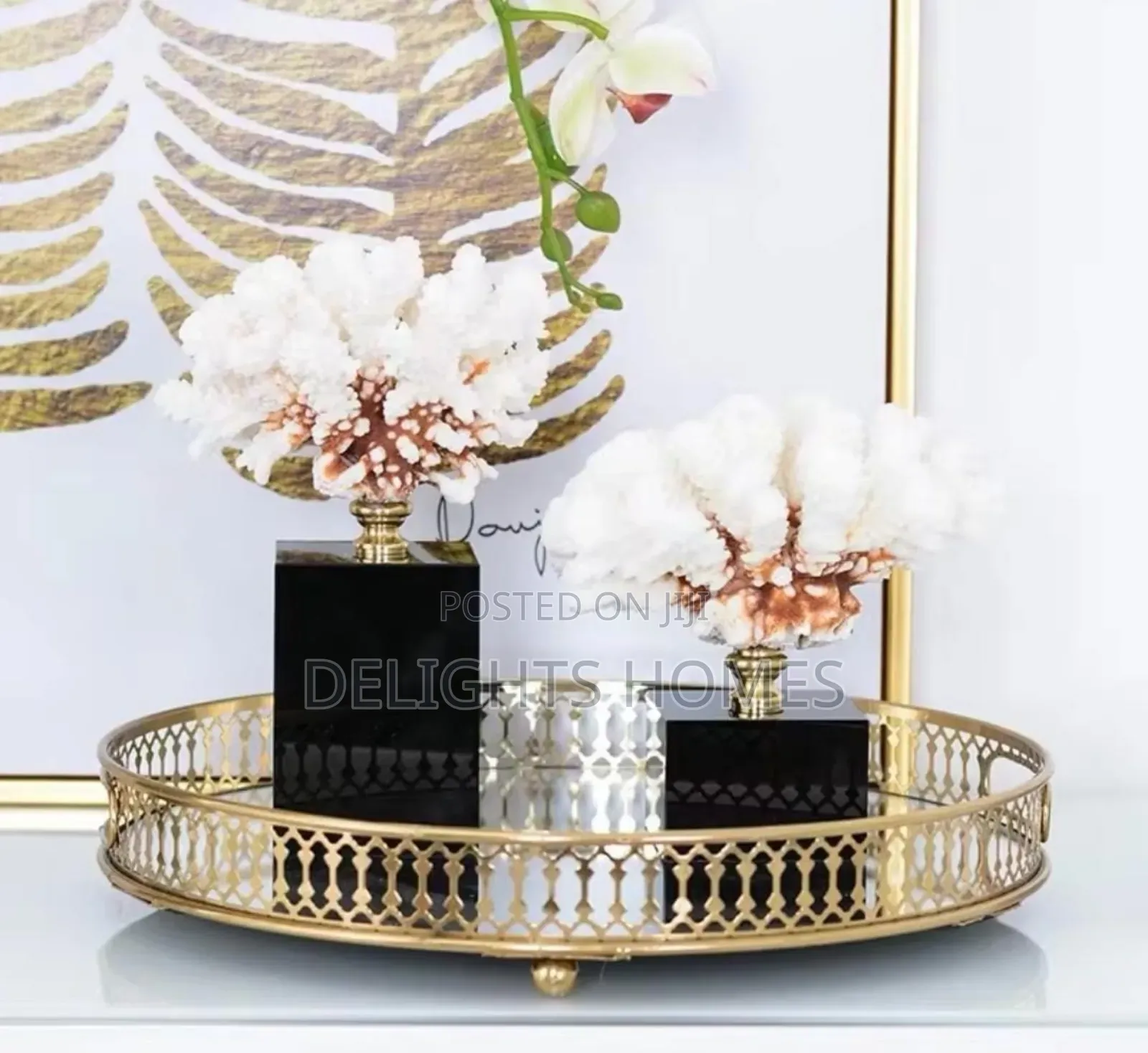 Gold Vintage Tray Mirror-P