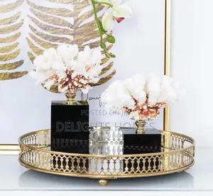 Gold Vintage Tray Mirror-P