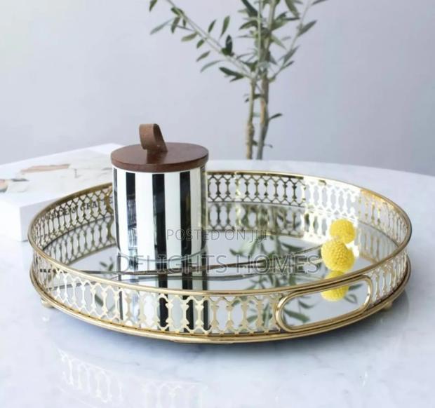 Gold Vintage Tray Mirror-P - thumbnail 3