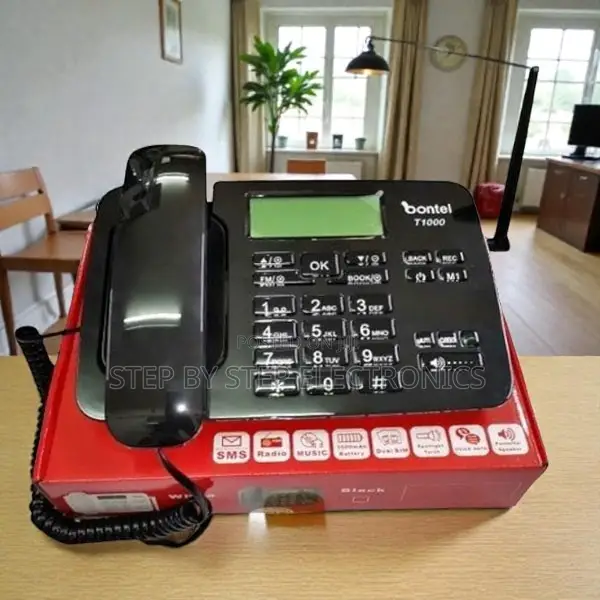Dual Sim Long Battery Bontel T1000 GSM Fixed Wireless Landline Phone