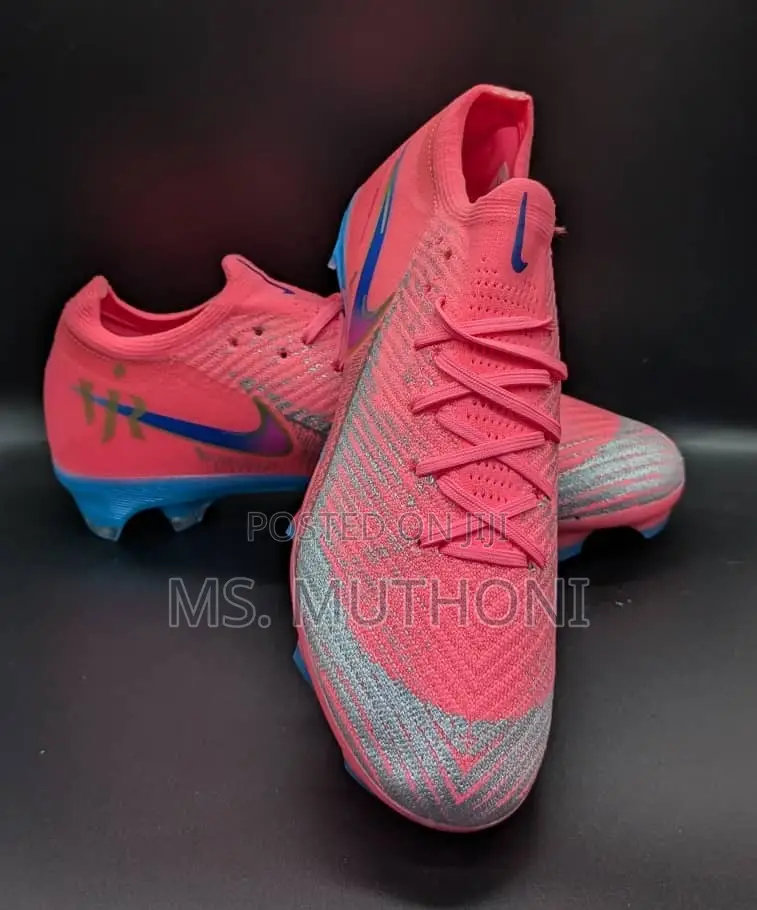 Nike Mercurial Vapor 16 Pro Soccer Cleats in Pink and Blue Colorway.