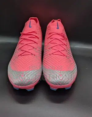 Nike Mercurial Vapor 16 Pro Soccer Cleats in Pink and Blue Colorway.