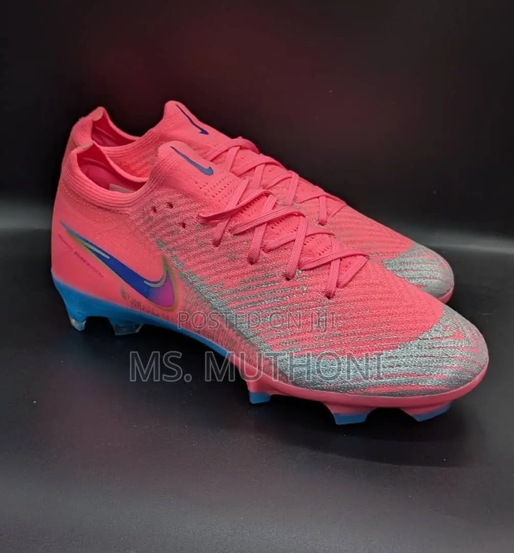 Nike Mercurial Vapor 16 Pro Soccer Cleats in Pink and Blue Colorway.